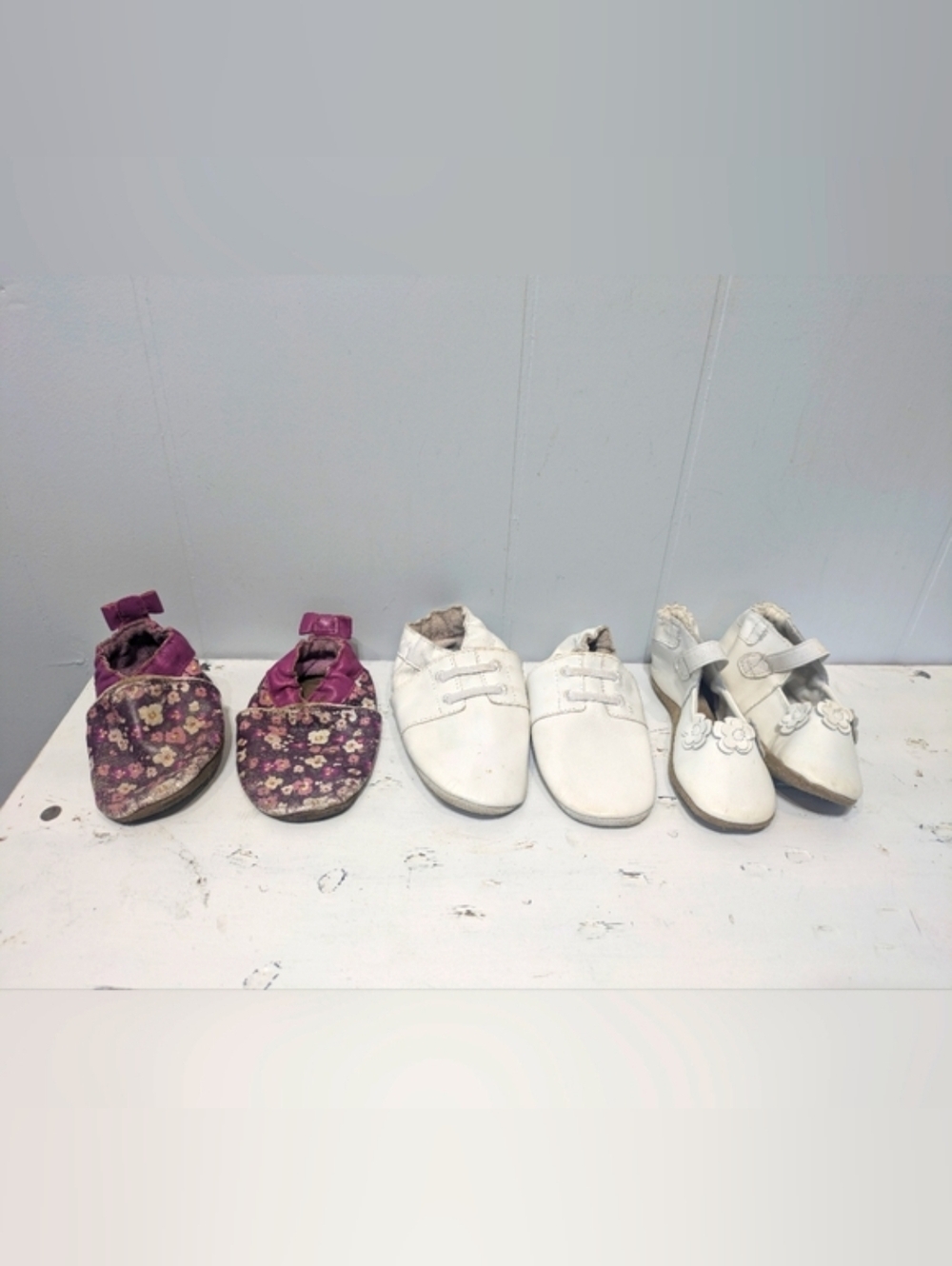 Robeez Lot Of‎ 3 Leather Baby First Walker Shoes Size 12-24mo
